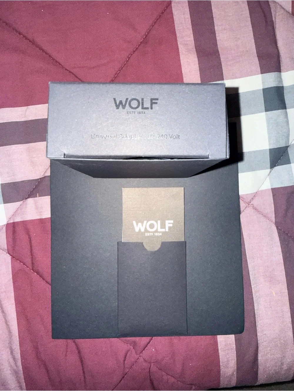 WOLF 1834 Heritage Black Single Watch Winder with Storage